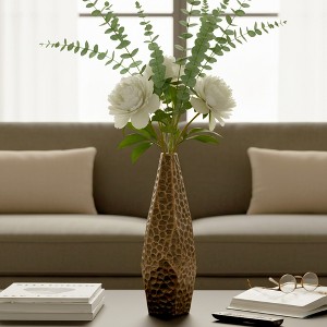Decorative Metal Vase for Living Room Decor - Flower Vase for House, Office, and Tabletop Decor - Stylish Home Accent for Any Room Decor - 1 of 4