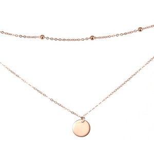 Unique Bargains Women's Layered Necklace 925 Sterling Silver Chain Necklace - 1 of 4