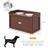 23'' Dog Feeding Station with Storage Drawer,Elevated Dog Bowls for Large Dogs,Pet Food Storage Cabinet with 2 Stainless Steel Bowls-LAOTIES - 4 of 4