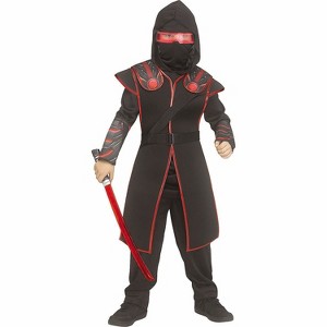 Fun World Kids' Cyber Ninja Halloween Costume Apparel Sets - Red  4-6 - 1 of 1