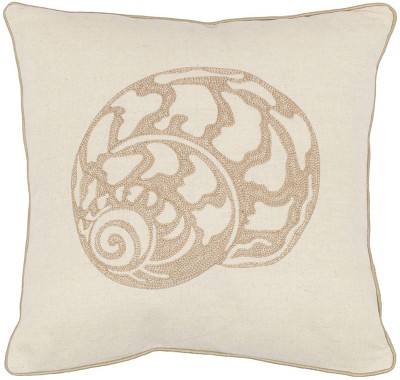 Safavieh Nautilus Motif Cream Cotton Linen Pillow Set