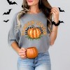 Simply Sage Market Women's Pumpkin Season Checkered Short Sleeve Garment Dyed Tee - 2 of 4