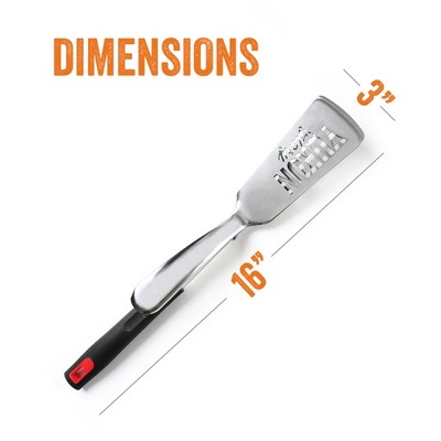 Premium Stainless Steel Tongs-Spatula with Rubber Grip