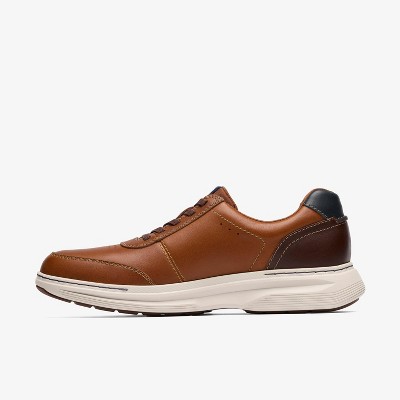 Clarks Mens Craftwell Lace Tan Leather Shoes 12 Wide — фото 3