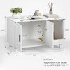 LOVSON Multifunctional cat storage cabinet furniture with hidden litter box and scratching board, scratch-resistant design - 3 of 4