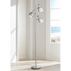 360 Lighting Modern Floor Lamp 3-Light Tree 64" Tall Brushed Steel Adjustable Shades for Living Room Reading Bedroom Office - 2 of 4