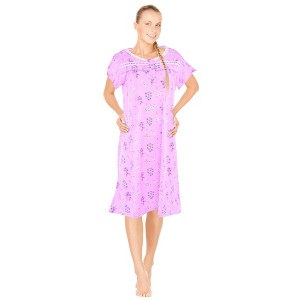JEFFRICO Womens Nightgowns Sleepwear Soft Pajama Dress Nightshirts - 1 of 4