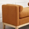 53.5"W Upholstered Bench, Ottoman Bench With Wood Legs & Bolster Pillows For End Of Bed, Bedroom, Living Room, Entryway - 4 of 4