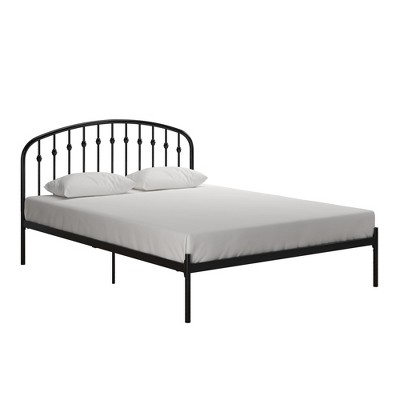 Narla Black Metal Queen Platform Bed Frame with Adjustable Height