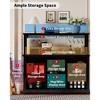 55" Farmhouse Coffee Bar Cabinet with Power Outlet & LED Light - Sliding Barn Door Buffet Cabinet - 3 of 4