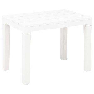 vidaXL 2x Garden Bench Plastic Outdoor Lounge Seating - White - 1 of 4