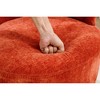 25.6'' Chenille Fabric Swivel Barrel Armchair with Ergonomic Backrest and Powder Coating Metal Ring - 2 of 4