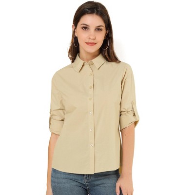 khaki shirts for ladies