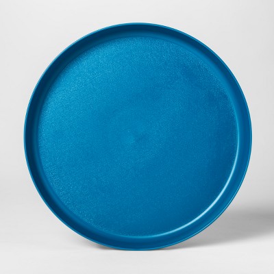 9.6" Plastic Kids Dinner Plate Blue - Pillowfort™