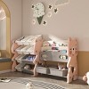 KWPZQEB Toy Storage Organizer - Toy Organizers and Storage with 2 Tier Bookshelf & 12 Storage Bins, Kids Bookshelf and Toy Storage for Kids Room - 3 of 4