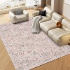 coucheta Multi-size Washable Retro Floral Accent Area Rugs, Vintage Foldable Non Slip Easy Care Carpet, for Living Room, Kitchen, Dining, Bedroom - 3 of 4