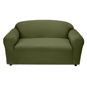 Forest Green Jersey Loveseat Slipcover - Madison Industries