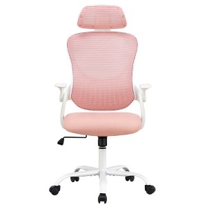 CAVINAS Mesh High Back Office Chair with  Headrest and Flip-up Armrests,Ergonomic Computer Chair with Wheels for Adult,Student - 1 of 4