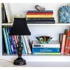 Vynxaria Slant Square Bell Hardback Lampshades, 4"x8"x7" Black with White Lining - 2 of 4