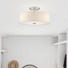 Livex Lighting Meridian 3 - Light Semi-Flush Mount in  Brushed Nickel - 3 of 4