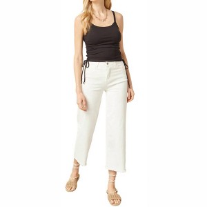 Women's Shirred Cropped Cami - entro - 1 of 4