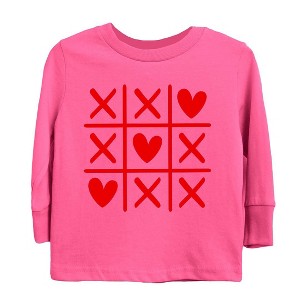 The Juniper Shop Tic Tac Heart Toddler Long Sleeve Tee - 1 of 3