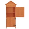 Patio Storage Cabinet Brown 16.7"x25.2"x74.8" - 4 of 4