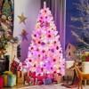 6Ft Christmas Tree with Lights,Prelit Snow Flocked Artificial Christmas Tree,751 Branch Tips,Fake Xmas Pine Tree for Home Office Party Decoration - 2 of 4