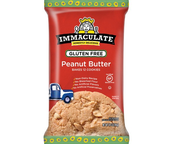 Immaculate Baking Co. Gluten Free Peanut Butter Cookie Dough - 14oz/12ct