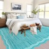 Washable Rugs for Living Room Scalloped Rug Modern Non Slip Non Shedding Carpet for Bedroom - 3 of 4