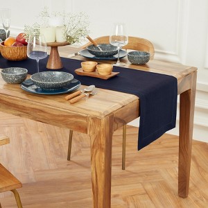 Solino Home Linen Medium Weight Hemstitch Table Runner - 1 of 4