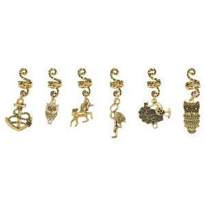 Unique Bargains Snake-shaped Leaves Hair Cuffs Dreadlock 6 Pcs - 1 of 4