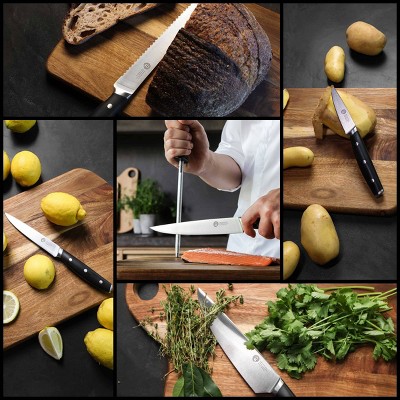 MasterChef 15pc High Carbon Stainless Steel Knife Set with Black Block