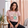 Simply Sage Market Women's Smiley Face Grunge Short Sleeve Graphic Tee - 2 of 3