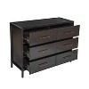CAVINAS Natural 6-Drawer Dresser Buffet Cabinet Storage Sideboard with Handles,Freestanding Cabinet for Kitchen,Dining Room,Living Room - 3 of 4