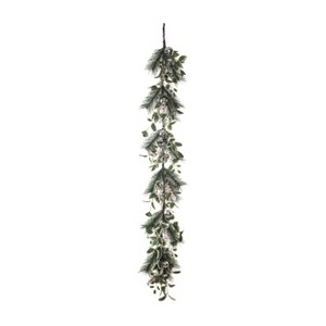 Transpac Fabric 60 in. Multicolor Christmas Bells Garland - 1 of 4
