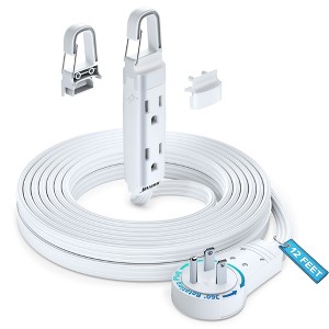 Maximm 360° Rotating Flat Plug Extension Cord with a Removable Hook (16 Gauge), UL Certified - 1 of 1