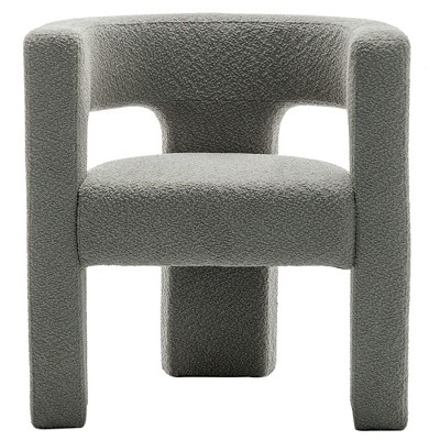 KINWELL 28" Wide Boucle Upholstered Square Armchair