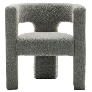 KINWELL 28" Wide Boucle Upholstered Square Armchair - 1 of 4