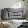 vidaXL Light Gray Headboard Cushion 39.4" - Breathable Polyester Upholstered Pillow, Wall Mountable and LED Compatible - 2 of 4