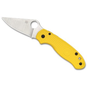 Spyderco Para 3 Salt Lightweight Folding Pocket Knife with CPM Magnacut PlainEdge Blade | Incredible Edge Retention and Corrosion Resistance, Yellow - 1 of 4