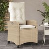 vidaXL Reclining Garden Chair Beige - 2 of 4