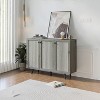 TIRAMISUBEST Storage Cabinet with Three Doors - Gray Mobile File Cabinet - 2 of 4
