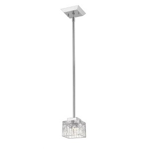 Rubicon Steel Mini Pendant Light - Dimmable LED, 450 Lumens, 3000K, Damp Rated, Crystal Shade - 1 of 1
