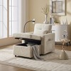 Lyngins Modern Chenille Chaise Lounge Recliner Chair with Phone Stand & Storage,Leisure Sofa Chair for Living Room,Bedroom - 3 of 4