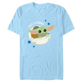 Men's Star Wars: The Mandalorian Grogu Cute & Strong Stars T-Shirt