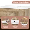 Mshliw 30 Inch Bathroom Vanity with Ceramic Sink, Modern Wood Grain Freestanding Storage Cabinet with Sliding Drawer, Open Shelf and Soft-Close Door - 4 of 4