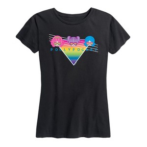 Women's Poly Pocket Polly Pocket Rainbow Short Sleeve Graphic T-Shirt - Black - 1X - 1 of 4