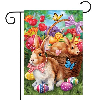 Briarwood Lane Bunnies and Basket Garden Flag