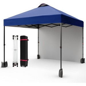 10x10 Pop Up Canopy with Sidewalls, Portable Outdoor Canopy with One Push Setup, Easy Set-Up Waterproof Pop Up Tent for Outdoor Party - 1 of 4